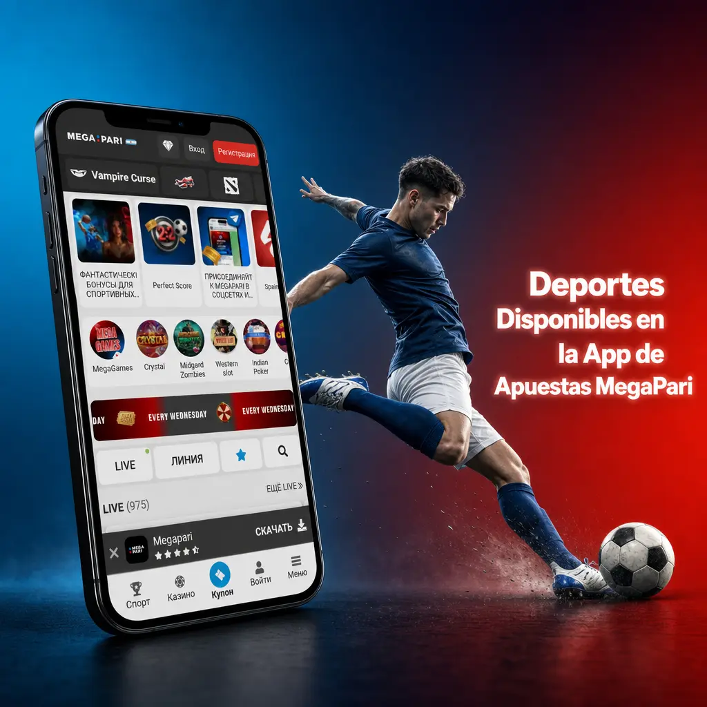 Deportes disponibles en la app MegaPari