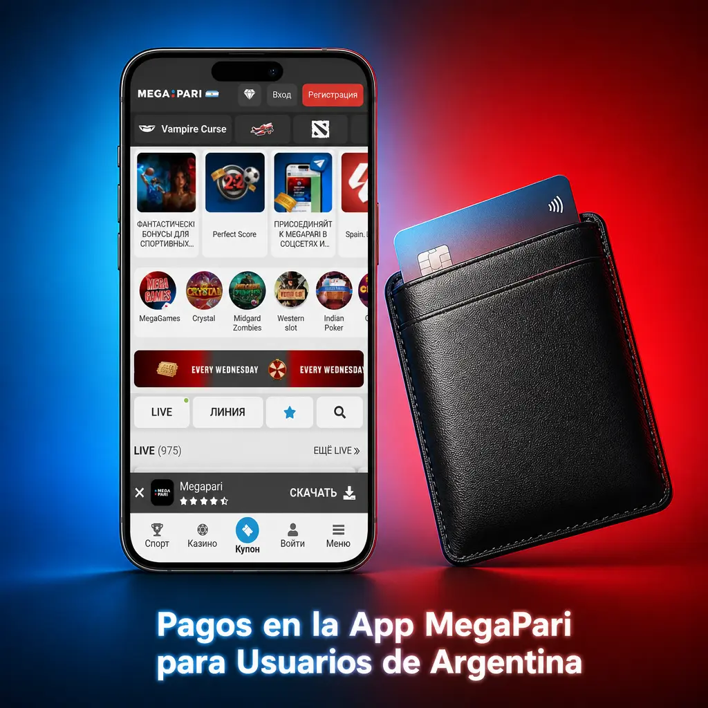 Métodos de pago disponibles en la app MegaPari para Argentina